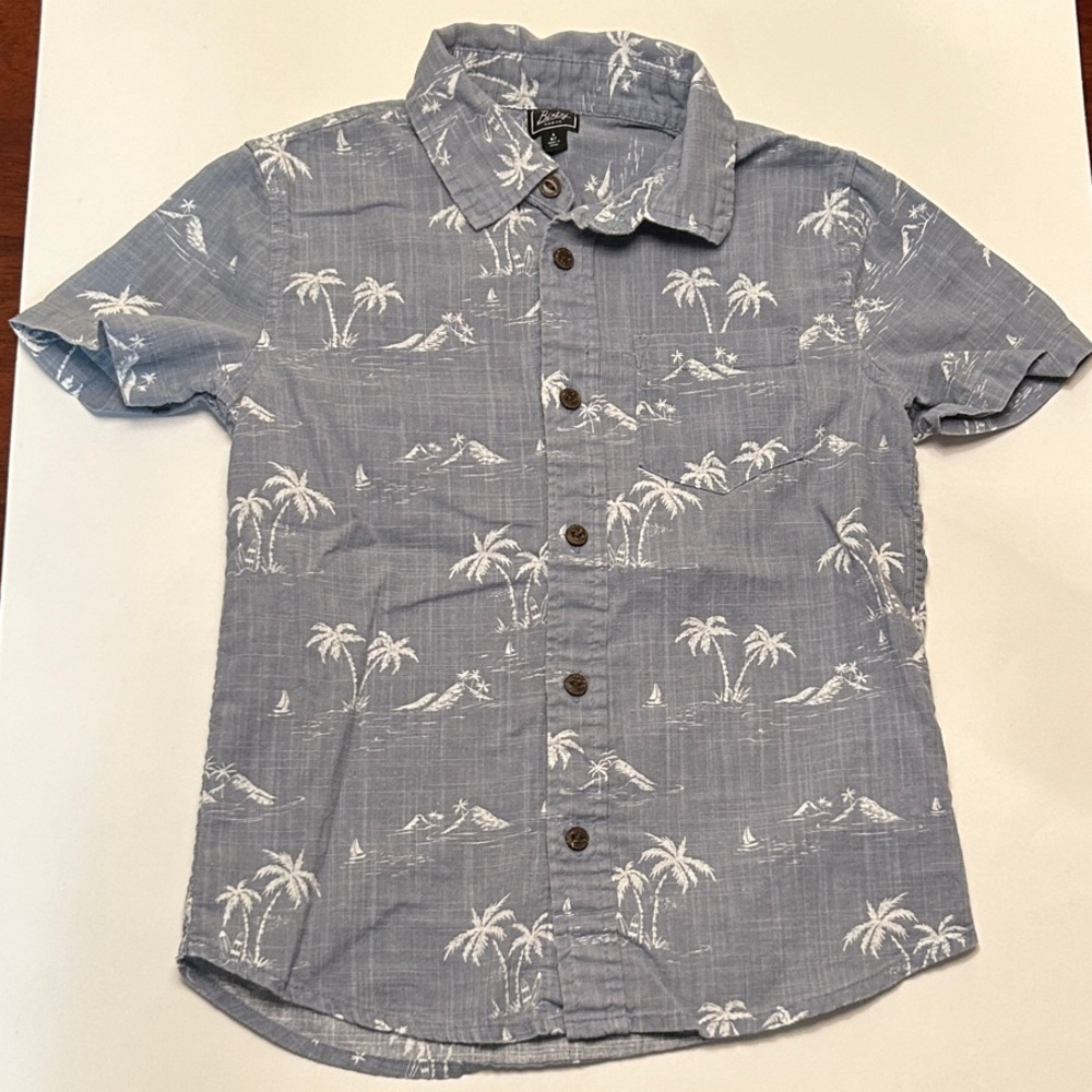 Boys S Bixby Nomad Palm Print Button Down Shirt